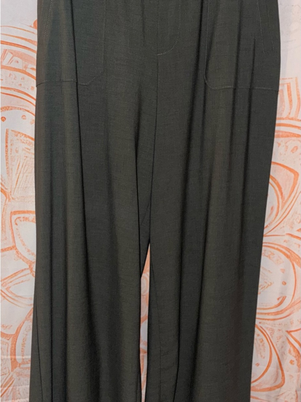 Democracy Dark Gray/Black Wide-Leg Pull-On Pants - Picture 2 of 9